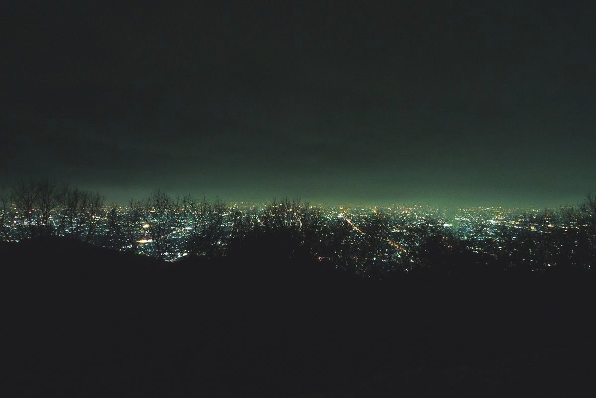 信貴生駒スカイライン パノラマ駐車場からの夜景 奈良の夜景スポット